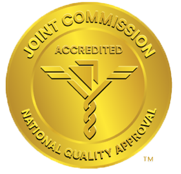 Joint Commission accreditation badge highlighting VirtuAlly's commitment to quality and safety in virtual healthcare services.